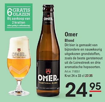 Aanbiedingen Omer blond - Omer - Geldig van 30/03/2016 tot 18/04/2016 bij Sligro