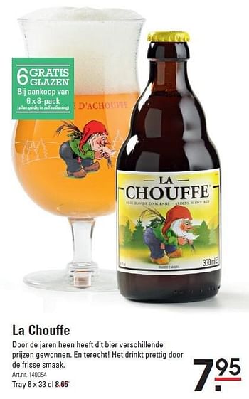 Aanbiedingen La chouffe - La Chouffe - Geldig van 30/03/2016 tot 18/04/2016 bij Sligro