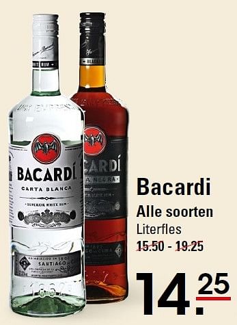 Aanbiedingen Bacardi - Bacardi - Geldig van 30/03/2016 tot 18/04/2016 bij Sligro