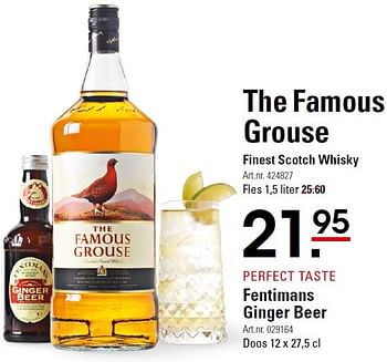 Aanbiedingen The famous grouse finest scotch whisky - The Famous Grouse - Geldig van 30/03/2016 tot 18/04/2016 bij Sligro