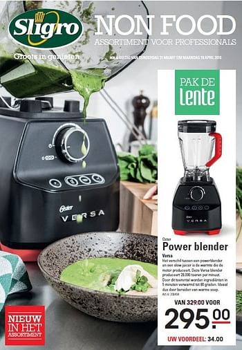 Aanbiedingen Oster power blender - Oster - Geldig van 30/03/2016 tot 18/04/2016 bij Sligro