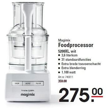 Aanbiedingen Magimix foodprocessor 5200xl - Magimix - Geldig van 30/03/2016 tot 18/04/2016 bij Sligro