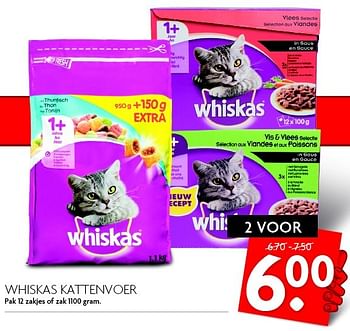 Aanbiedingen Whiskas kattenvoer - Whiskas - Geldig van 17/04/2016 tot 23/04/2016 bij Deka Markt