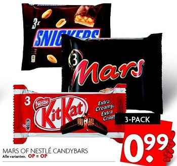 Aanbiedingen Mars of nestlé candybars - Mars - Geldig van 17/04/2016 tot 23/04/2016 bij Deka Markt