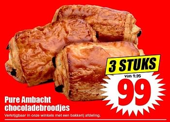 Aanbiedingen Pure ambacht chocoladebroodjes - Huismerk - Dirk - Geldig van 17/04/2016 tot 23/04/2016 bij Lekker Doen