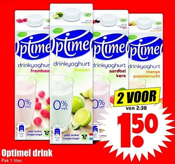 Aanbiedingen Optimel drink - Optimel - Geldig van 17/04/2016 tot 23/04/2016 bij Lekker Doen