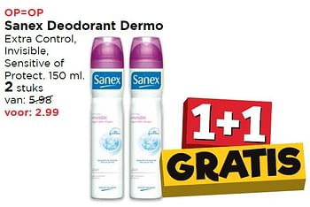 Aanbiedingen Sanex deodorant dermo - Sanex - Geldig van 17/04/2016 tot 23/04/2016 bij Vomar