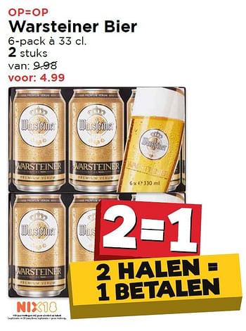 Aanbiedingen Warsteiner bier - Warsteiner - Geldig van 17/04/2016 tot 23/04/2016 bij Vomar