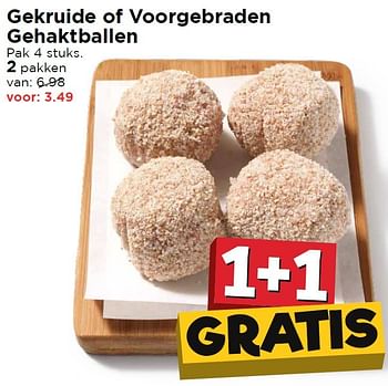 Aanbiedingen Gekruide of voorgebraden gehaktballen - Huismerk Vomar - Geldig van 17/04/2016 tot 23/04/2016 bij Vomar