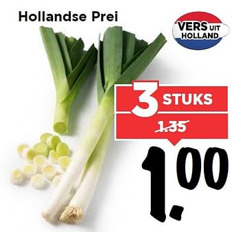 Aanbiedingen Hollandse prei - Huismerk Vomar - Geldig van 17/04/2016 tot 23/04/2016 bij Vomar