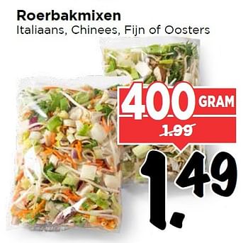 Aanbiedingen Roerbakmixen italiaans, chinees, fijn of oosters - Huismerk Vomar - Geldig van 17/04/2016 tot 23/04/2016 bij Vomar