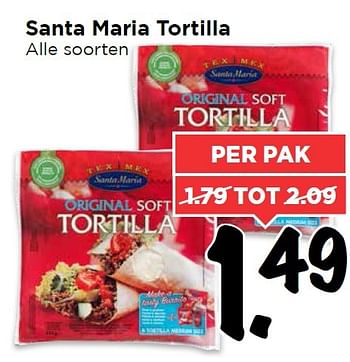 Aanbiedingen Santa maria tortilla - Santa Maria - Geldig van 17/04/2016 tot 23/04/2016 bij Vomar