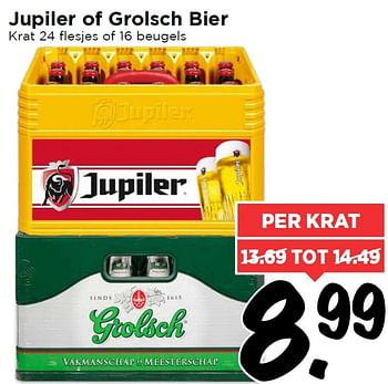 Aanbiedingen Jupiler of grolsch bier - Grolsch - Geldig van 17/04/2016 tot 23/04/2016 bij Vomar