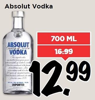 Aanbiedingen Absolut vodka - Absolut - Geldig van 17/04/2016 tot 23/04/2016 bij Vomar