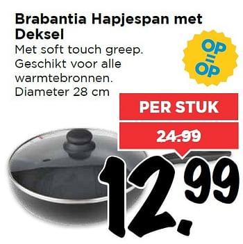 Aanbiedingen Brabantia hapjespan met deksel - Brabantia - Geldig van 17/04/2016 tot 23/04/2016 bij Vomar