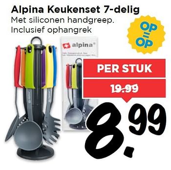 Aanbiedingen Alpina keukenset 7-delig - Alpina - Geldig van 17/04/2016 tot 23/04/2016 bij Vomar