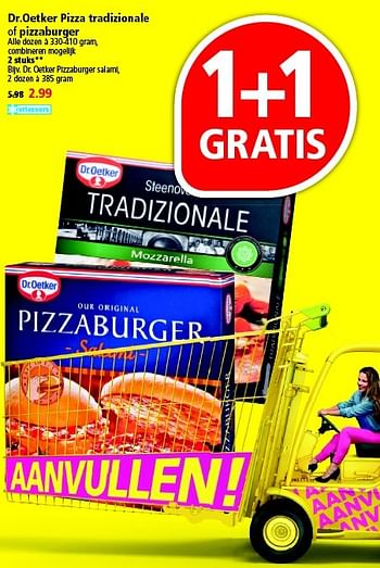 Aanbiedingen Dr.oetker pizza tradizionale of pizzaburger - Dr. Oetker - Geldig van 17/04/2016 tot 23/04/2016 bij Plus