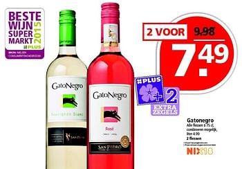 Aanbiedingen Gatonegro - Rosé wijnen - Geldig van 17/04/2016 tot 23/04/2016 bij Plus