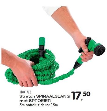 Aanbiedingen Stretch spiraalslang met sproeier - Huismerk - Supra Bazar - Geldig van 20/04/2016 tot 24/05/2016 bij Supra Bazar