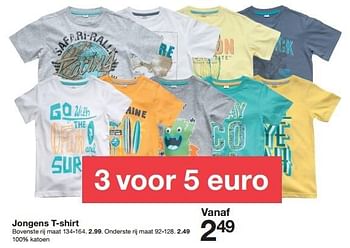 Aanbiedingen Jongens t-shirt - Huismerk - Zeeman  - Geldig van 23/04/2016 tot 06/05/2016 bij Zeeman