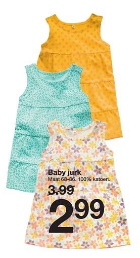 Aanbiedingen Baby jurk - Huismerk - Zeeman  - Geldig van 23/04/2016 tot 06/05/2016 bij Zeeman