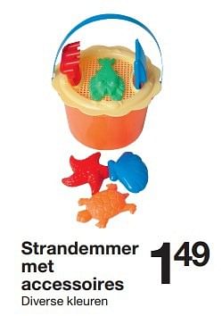 Aanbiedingen Strandemmer met accessoires - Huismerk - Zeeman  - Geldig van 23/04/2016 tot 06/05/2016 bij Zeeman