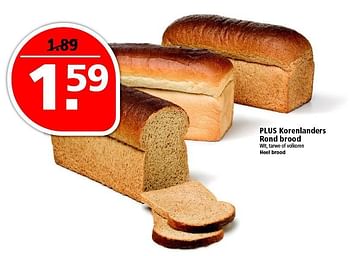 Aanbiedingen Plus korenlanders rond brood - Huismerk - Plus - Geldig van 24/04/2016 tot 30/04/2016 bij Plus