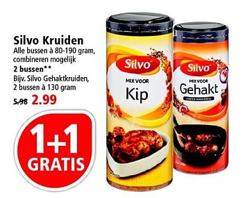 Aanbiedingen Silvo kruiden - Silvo - Geldig van 24/04/2016 tot 30/04/2016 bij Plus