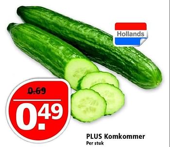 Aanbiedingen Plus komkommer - Huismerk - Plus - Geldig van 24/04/2016 tot 30/04/2016 bij Plus