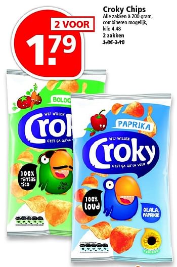 Aanbiedingen Croky chips - Croky - Geldig van 24/04/2016 tot 30/04/2016 bij Plus