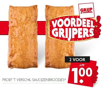 Aanbiedingen Proef `t verschil saucijzenbroodjes - Huismerk - Deka Markt - Geldig van 24/04/2016 tot 29/04/2016 bij Deka Markt