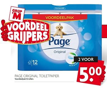 Aanbiedingen Page original toiletpapier - Page - Geldig van 24/04/2016 tot 29/04/2016 bij Deka Markt