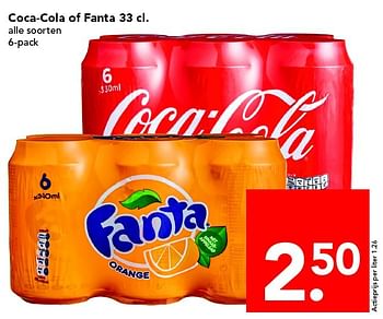Aanbiedingen Coca cola of fanta 3 - Coca Cola - Geldig van 24/04/2016 tot 30/04/2016 bij Deen Supermarkten