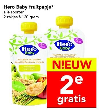 Aanbiedingen Hero baby fruitpapje - Hero - Geldig van 24/04/2016 tot 30/04/2016 bij Deen Supermarkten