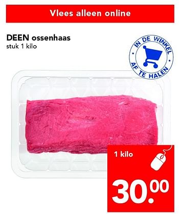 Aanbiedingen Deen ossenhaas - Huismerk deen supermarkt - Geldig van 24/04/2016 tot 30/04/2016 bij Deen Supermarkten