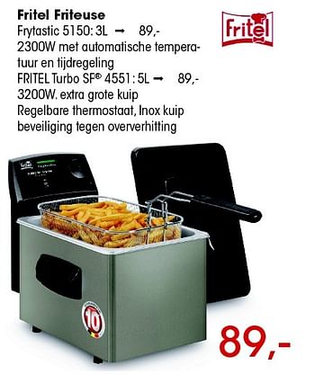 Aanbiedingen Fritel friteuse frytastic 5150: - Fritel - Geldig van 22/04/2016 tot 31/05/2016 bij Multi Bazar
