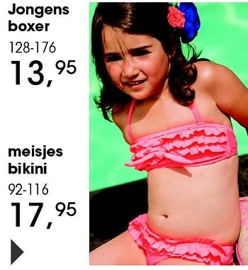 Aanbiedingen Meisjes bikini - Huismerk - Multi Bazar - Geldig van 22/04/2016 tot 31/05/2016 bij Multi Bazar