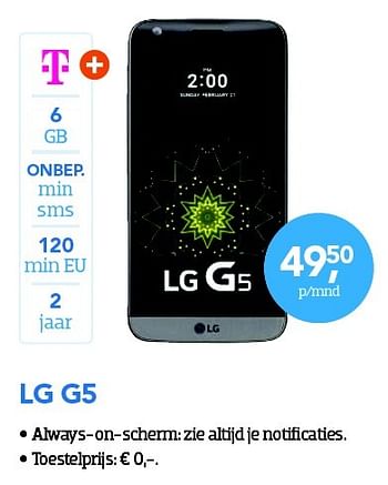 Aanbiedingen Lg g5 - LG - Geldig van 01/04/2016 tot 30/04/2016 bij Coolblue