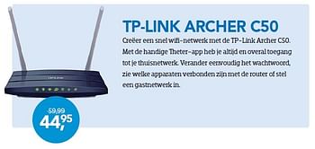 Aanbiedingen Tp-link archer c50 - TP-LINK - Geldig van 01/04/2016 tot 30/04/2016 bij Coolblue