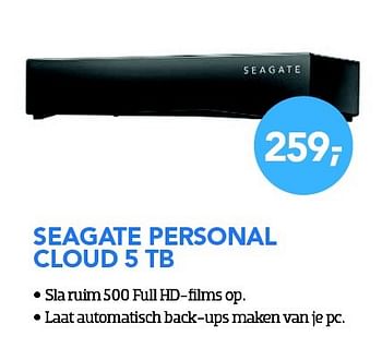Aanbiedingen Seagate personal cloud 5 tb - Seagate - Geldig van 01/04/2016 tot 30/04/2016 bij Coolblue
