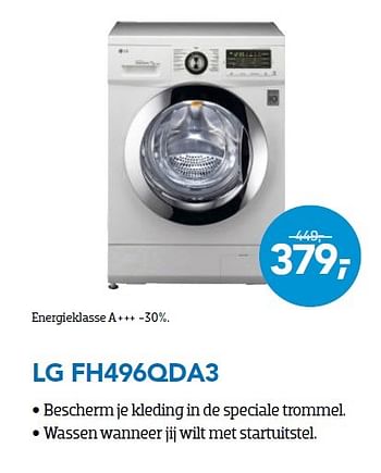 Aanbiedingen Wasmachine lg fh496qda3 - LG - Geldig van 01/04/2016 tot 30/04/2016 bij Coolblue
