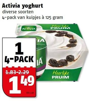 Aanbiedingen Activia yoghurt - Activia - Geldig van 25/04/2016 tot 01/05/2016 bij Poiesz
