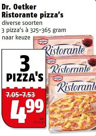 Aanbiedingen Dr. oetker ristorante pizza`s - Dr. Oetker - Geldig van 25/04/2016 tot 01/05/2016 bij Poiesz