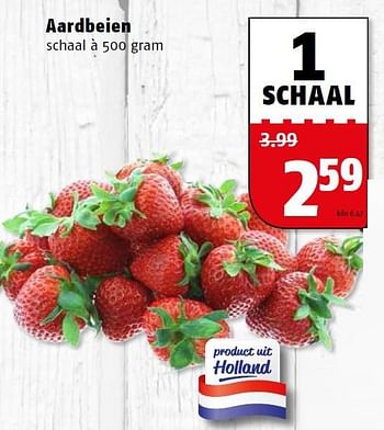 Aanbiedingen Aardbeien - Huismerk Poiesz - Geldig van 25/04/2016 tot 01/05/2016 bij Poiesz