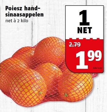 Aanbiedingen Poiesz handsinaasappelen - Huismerk Poiesz - Geldig van 25/04/2016 tot 01/05/2016 bij Poiesz