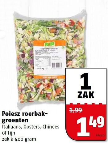 Aanbiedingen Poiesz roerbakgroenten - Huismerk Poiesz - Geldig van 25/04/2016 tot 01/05/2016 bij Poiesz