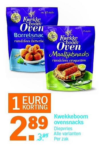 Aanbiedingen Kwekkeboom ovensnacks - KWEKKEBOOM - Geldig van 25/04/2016 tot 01/05/2016 bij Albert Heijn
