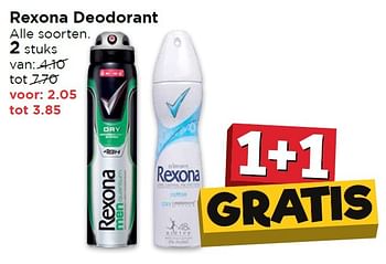 Aanbiedingen Rexona deodorant - Rexona - Geldig van 25/04/2016 tot 01/05/2016 bij Vomar