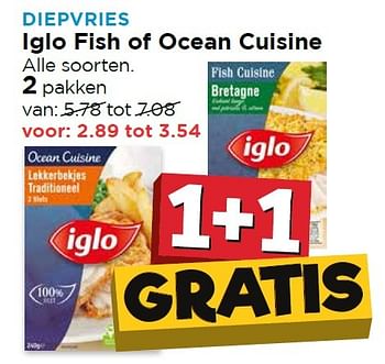 Aanbiedingen Iglo fish of ocean cuisine - Iglo - Geldig van 25/04/2016 tot 01/05/2016 bij Vomar