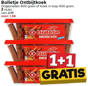 Aanbiedingen Bolletje ontbijtkoek - Bolletje - Geldig van 25/04/2016 tot 01/05/2016 bij Vomar